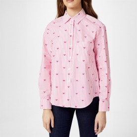 дамски,ризи,emporio,armani,striped,eagle,logo,shirt,stripe,f306