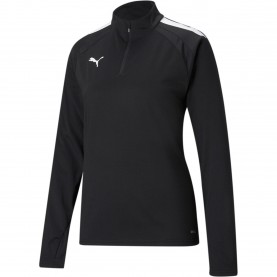 Дамско горнище с цип Puma Teamliga 1/4 Zip Top W Drill Womens - Black White дамско,горнище,с,цип,футболни,горнища,puma,teamliga,1,4,zip,top,w,drill,womens,black,white