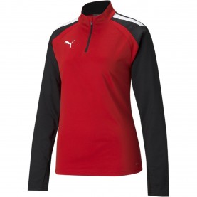 Дамско горнище с цип Puma Teamliga 1/4 Zip Top W Drill Womens - Red-Black дамско,горнище,с,цип,футбол,футболни,горнища,puma,teamliga,1,4,zip,top,w,drill,womens,red,black