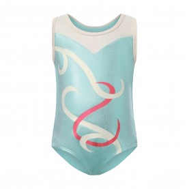 LA Gear Sleeve Bodysuit Junior Girls - Turquoise/Pink la,gear,sleeve,bodysuit,junior,girls,turquoise,pink