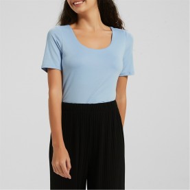 Be You Scoop Neck Bodysuit Womens - Pale Blue be,you,scoop,neck,bodysuit,womens,pale,blue