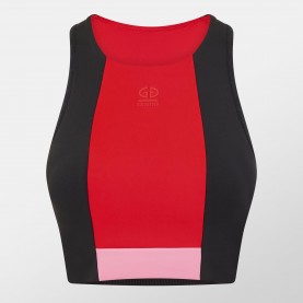 Goldbergh Womens Facade Medium Impact Sports Bra - Sunset/Salmon бельо,за,училище,дамски,фитнес,облекла,goldbergh,women,s,facade,medium,impact,sports,bra,sunset,salmon