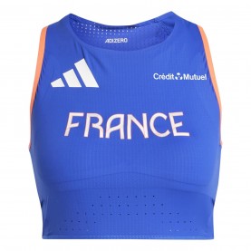 Adidas adidas Team F Crop W Gym Vest Womens - Semi Lucid Blue разпродажба,adidas,дамски,топове,дамски,горнища,за,тренировка,дамски,горнища,размер+,лека,атлетика,дамско,фитнес,облекло,всички,фитнес,облекла,йога,и,пилат