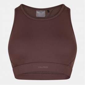 USA Pro Core Racer Back Sports Bra Ladies - Espresso дамско,лятно,бельо,дамско,бельо,спортни,сутиени,дамски,горнища,за,тренировка,дамски,облекла,размер,спортни,сутиени,дамско,фитнес,облекло,всички,фитнес,обле