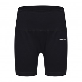 LA Gear Seamless Zip Short Womens - Black шорти,за,физическо,дамски,къси,панталони,дамски,панталони,и,къси,панталони,за,тренировка,лека,атлетика,дамско,фитнес,облекло,всички,фитнес,облекла,дамски,о
