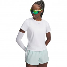 Къси панталони Under Armour UA Velociti Pro Shortsleeve - White къси,панталони,дамски,горнища,за,тренировка,дамско,фитнес,облекло,дамски,облекла,за,бягане,лека,атлетика,всички,фитнес,облекла,under,armour,ua,velociti,pro