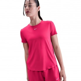 Nike Dri-FIT One Womens Standard Fit Short-Sleeve Top - Rush Pink дамски,горнища,за,тренировка,дамско,фитнес,облекло,дамски,облекла,за,бягане,лека,атлетика,nike,dri,fit,one,women,s,standard,fit,short,sleeve,top,rush,pink