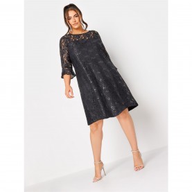 рокля,дамски,поли,и,рокли,yours,curve,lace,party,swing,dress,black