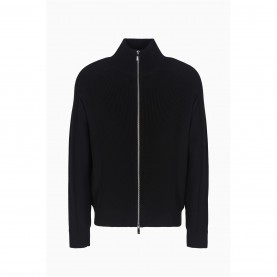 Жилетка Armani Exchange Zip-Up Cardigan - Black 1200 жилетка,мъжки,пуловери,armani,exchange,zip,up,cardigan,black,1200