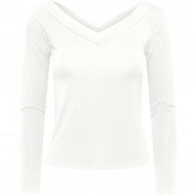 pieces,pieces,ls,vneck,top,ld99,bright,white