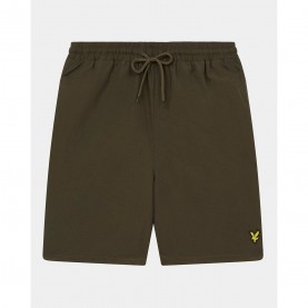 Бански гащета Lyle and Scott Mens Plain Swim Shorts - Olive W485 бански,гащета,lyle,and,scott,men,s,plain,swim,shorts,olive,w485