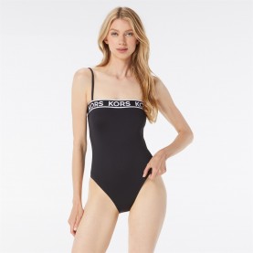 дамски,бански,костюми,дамско,бельо,michael,michael,kors,logo,swimsuit,black