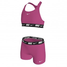 Nike Swim Logo Tape Nike Swim Big Kids (Girls) Racerback Bikini & Short Set - Desert Pink детски,бански,костюми,детски,бански,костюми,nike,swim,logo,tape,nike,swim,big,kids,girls,racerback,bikini,short,set,desert,pink