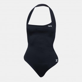Дамски бански костюм Off White Womens One Piece Swimsuit - Black White дамски,бански,костюм,дамски,бански,костюми,off,white,women,s,one,piece,swimsuit,black,white