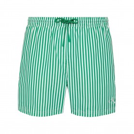 Бански гащета Calvin Klein Mens Swim Shorts - Stripe/Green бански,гащета,мъжки,ежедневни,облекла,calvin,klein,men,s,swim,shorts,stripe,green