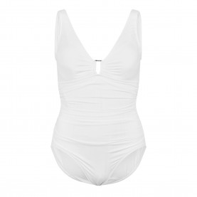 Дамски бански костюм Lauren by Ralph Lauren Womens Ring Detail Plunge Swimsuit - White дамски,бански,костюм,дамски,бански,костюми,lauren,by,ralph,lauren,women,s,ring,detail,plunge,swimsuit,white