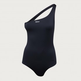 Дамски бански костюм Off White Womens One Piece Swimsuit - Black White дамски,бански,костюм,дамски,бански,костюми,off,white,women,s,one,piece,swimsuit,black,white