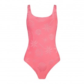 Дамски бански костюм Chelsea Peers Womens Scoop Neck Swimsuit - Pink Jacquard дамски,бански,костюм,дамски,бански,костюми,chelsea,peers,women,s,scoop,neck,swimsuit,pink,jacquard