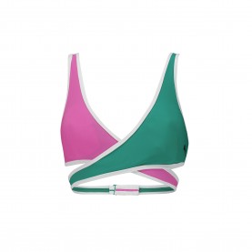Puma Womens Plunge Bikini Top - Green / Pink puma,women,s,plunge,bikini,top,green,pink
