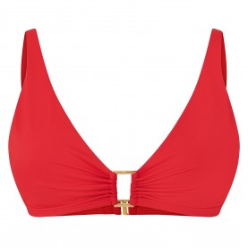 Горнище Lauren by Ralph Lauren Ring-Front Halter Bikini Top - Red горнище,дамски,бански,костюми,дамско,бельо,lauren,by,ralph,lauren,ring,front,halter,bikini,top,red