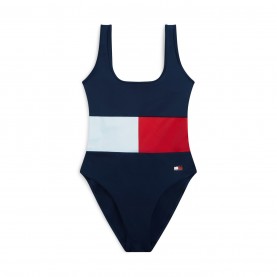 Tommy Hilfiger Women's One Piece Swimsuit - Pvh Black дамски,бански,костюми,стоки,за,плуване,на,разпродажба,tommy,hilfiger,women's,one,piece,swimsuit,pvh,black