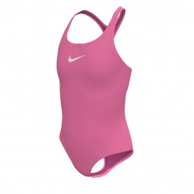 Детски бански костюм Nike Swoosh Swimsuit Junior Girls - Pink Glow детски,бански,костюм,детски,бански,костюми,разпродажба,nike,детски,бански,костюми,детски,3/4,панталони,детски,бански,костюми,бански,костюми,за,момичета,дет