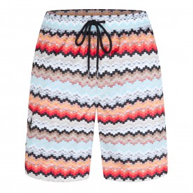 Бански гащета Missoni Zig Zag Swim Shorts - WHT ORG RED бански,гащета,missoni,zig,zag,swim,shorts,wht,org,red