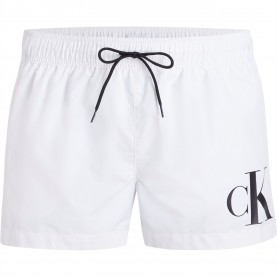 бански,гащета,мъжки,къси,панталони,calvin,klein,large,logo,swim,shorts,pvh,white,ycd