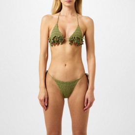 Дамски бикини Jaded London Womens Canary Knitted Micro Triangle Bikini - Green дамски,бикини,дамски,бански,костюми,дамско,бельо,jaded,london,women,s,canary,knitted,micro,triangle,bikini,green