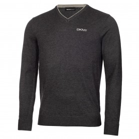 Блуза DKNY DKNY V-Neck Sweater Sn99 - Charcoal Marl блуза,облекла,за,голф,dkny,dkny,v,neck,sweater,sn99,charcoal,marl