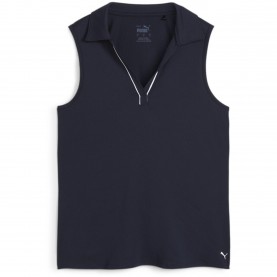 Дамска блуза с яка Puma Womens Cloudspun Piped Sleeveless Performance Polo Shirt - Deep Navy дамска,блуза,с,яка,puma,women,s,cloudspun,piped,sleeveless,performance,polo,shirt,deep,navy