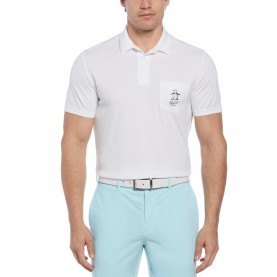 Блуза с яка Original Penguin Golf Mens PG Graphic Oxford Short-Sleeve Performance Polo Shirt - Bright White блуза,с,яка,original,penguin,golf,men,s,pg,graphic,oxford,short,sleeve,performance,polo,shirt,bright,white