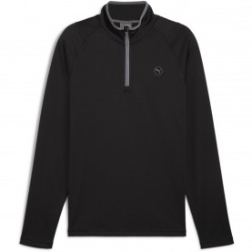 Блуза с яка Puma Mens Fleece Quarter Zip Long Sleeve Performance Polo Shirt - Puma Black блуза,с,яка,мъжки,блузи,с,яка,мъжки,потници,puma,men,s,fleece,quarter,zip,long,sleeve,performance,polo,shirt,puma,black