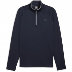 Блуза с яка Puma Mens Fleece Quarter Zip Long Sleeve Performance Polo Shirt - Deep Navy блуза,с,яка,мъжки,блузи,с,яка,мъжки,потници,puma,men,s,fleece,quarter,zip,long,sleeve,performance,polo,shirt,deep,navy