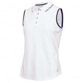 Дамска блуза с яка Calvin Klein Golf Green Lamb Nadia Sleeveless Polo Shirt Womens - Wht-Nvy дамска,блуза,с,яка,дамски,къси,панталони,calvin,klein,golf,green,lamb,nadia,sleeveless,polo,shirt,womens,wht,nvy