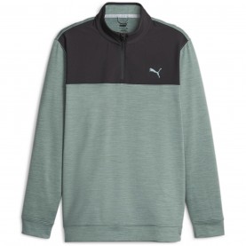разпродажба,puma,мъжки,пуловери,облекла,за,голф,всички,облекла,за,голф,puma,cloudspun,quarter,zip,mens,black,green