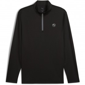 Мъжки пуловер Puma Pure 2.0 Texture 1/4 Zip Jumper Mens - Black мъжки,пуловер,puma,pure,2,0,texture,1,4,zip,jumper,mens,black