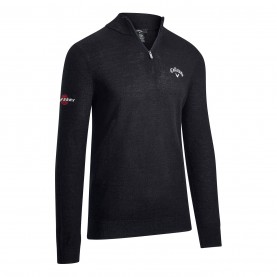 Мъжка блуза Callaway Zip Sweater Mens - Black Ink мъжка,блуза,облекла,за,голф,callaway,zip,sweater,mens,black,ink