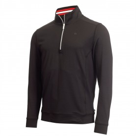 мъжко,горнище,с,цип,облекла,за,голф,calvin,klein,golf,orbit,half,zip,top,mens,black,red