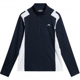 Пуловер J Lindeberg Golf Mens Lukas Quarter-Zip Pullover Jumper - JL Navy пуловер,j,lindeberg,golf,men,s,lukas,quarter,zip,pullover,jumper,jl,navy
