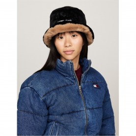 всички,шапки,tommy,jeans,linear,fur,bucket,hat,black,brown