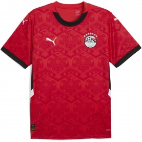 Футболна фланелка Puma Egypt Home Shirt 2025 Adults - Red/Black футболна,фланелка,футболни,фланелки,puma,egypt,home,shirt,2025,adults,red,black