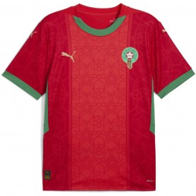 Футболна фланелка Puma Morocco Home Shirt 2025 Adults - Red/Green футболна,фланелка,футболни,фланелки,национални,отбори,разпродажба,puma,всичко,за,футбола,на,разпродажба,puma,morocco,home,shirt,2025,adults,red,green