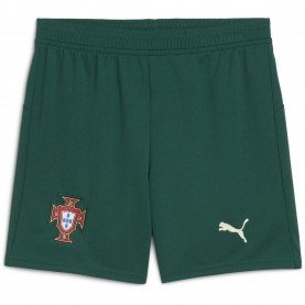 Юношески къси панталони Puma Portugal Home Shorts 2025 Juniors - Green/Almond юношески,къси,панталони,футболни,фланелки,детски,къси,панталони,футбол,puma,portugal,home,shorts,2025,juniors,green,almond