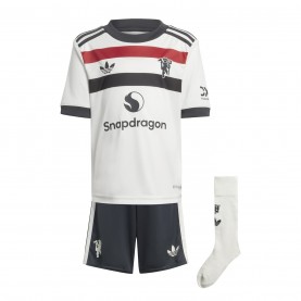 Adidas Manchester United Third Minikit 2024 2025 Infants - White коледни,подаръци,за,футболните,фенове,футболни,фланелки,английската,висша,лига,manchester,united,детски,футболни,фланелки,всичко,за,футбола,на,разпродажба,
