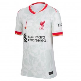 Юношеска футболна фланелка Nike Liverpool Third Shirt 2024 2025 Juniors - White юношеска,футболна,фланелка,коледни,подаръци,за,футболните,фенове,футболни,фланелки,английската,висша,лига,liverpool,детски,футболни,фланелки,детски,облекла