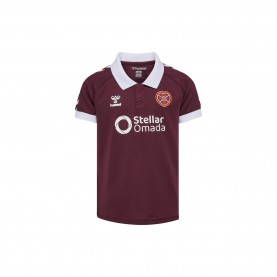 Юношеска футболна фланелка Hummel Hearts Home Shirt 2026/27 Juniors - Maroon/White юношеска,футболна,фланелка,футболни,фланелки,шотландска,висша,лига,детски,футболни,фланелки,hummel,hearts,home,shirt,2026,27,juniors,maroon,white