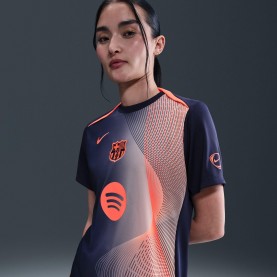 Дамска футболна фланелка Nike Barcelona Third Pre Match 2025 2026 Shirt Womens - Blue/Orange дамска,футболна,фланелка,футболни,фланелки,испания,ла,лига,футбол,nike,barcelona,third,pre,match,2025,2026,shirt,womens,blue,orange