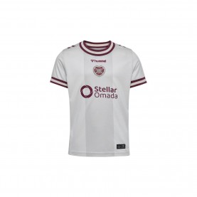 Юношеска футболна фланелка Hummel Hearts Away Shirt 2026/27 Juniors - White/Maroon юношеска,футболна,фланелка,футболни,фланелки,шотландска,висша,лига,детски,футболни,фланелки,hummel,hearts,away,shirt,2026,27,juniors,white,maroon