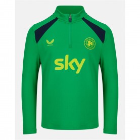 Castore Ireland Performance Midlayer Top Senior - Green/Navy футболни,фланелки,мъжки,блузи,с,яка,мъжки,тениски,мъжки,потници,футбол,castore,ireland,performance,midlayer,top,senior,green,navy